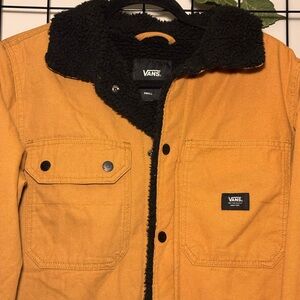 Vans DRILL Coat Men's Small Sherpa-Lined Field Jacket in burnt orange